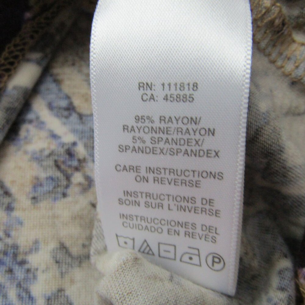 Michael Michael Kors Printed Top Large Multicolor Cowl Neck Business Casual - Picture 9 of 9